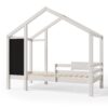 Twin House Bed With Blackboard And Drawers, 2 Assembly Options - White - Image 9