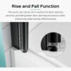 Frameless Folding Pivot Bathtub Door With Clear Tempered Glass - Black - Image 5