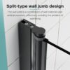 Frameless Folding Pivot Bathtub Door With Clear Tempered Glass - Black - Image 4