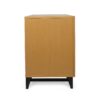 Glimmering Nightstand With 3 Drawers And Iron Base - Maple / Black - Image 7