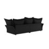 Modern Comfy Upholstered Sofa Cloud Couch, Deep Seat Couches With Multiple Large Soft Pillows, Convertible Deep Seat Chaise Longue For Living Room - Black - Image 12