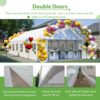 Party Tent Heavy Duty, Large Wedding Event Shelters With 3 Carry Bags & Removable Sidewalls, Outdoor Canopy Gazebo Commercial Tents For Parties Carport Camping Garden Patio - White - Image 3