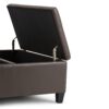 Ellis - Coffee Table Storage Ottoman - Chocolate Brown - Image 3