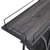 Industrial Bar Cart Kitchen Bar & Serving Cart For Home With Wheels 3 Tier Storage Shelves - Black / Gray - Image 9