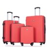 Luggage 4 Piece Lightweight Suitcase With Rotating Wheels, 24" And 28" With Tsa Lock, (16/20/24/28) - Red - Image 16