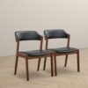 Enzo - Dining Chair (Set of 2) - Black / Brown - Image 3