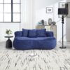 Bean Bag Sofa Lazy Sofa Durable Comfort Lounger High Back Chair For Adults And Kids, Indoor & Outdoor - Navy - Image 8