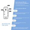 3 Piece Luggage Sets Lightweight Suitcase With Two Hooks, Spinner Wheels, Tsa Lock, (20/24/28) - Light Blue - Image 11