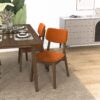 Carlos - Solid Back Side Chair (Set of 2) - Brown / Burnt Orange - Image 6