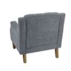 Accent Chair, Living Room Chair, Footrest Chair Set With Vintage Brass Studs, Button Tufted Upholstered Armchair For Living Room, Comfy Reading Chair For Bedroom, Reception Room - Gray - Image 19