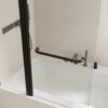 Aluminum Alloy Shower Doors With Rotation Shaft And 6Mm Tempered Glass - Matte Black - Image 9