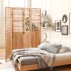 Panel Solid Wood Folding Room Divider - Natural - Image 12