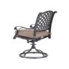 Patio Outdoor Dining Swivel Rocker Chairs With Cushion (Set of 2) - Dupione Brown - Image 6