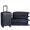 3 Piece Luggage Sets, Lightweight Suitcase With Two Hooks, Spinner Wheels, Tsa Lock, (20/24/28) - Black - Image 15