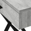 Accent Side Table, 1 Storage Drawer, Contemporary And Modern - Gray - Image 7