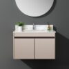 Elegant Vanity Top With Undermount Sink And Backsplash, Sintered Stone - Carrara White Marble - Image 7