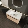 Bathroom Vanity With Resin Countertop Sink, 2 Doors Cabinet Set - Oak - Image 6