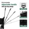 100L Collapsible Folding Beach Wagon Cart With 220Lbs Large Capacity, Wagons Carts Heavy Duty Foldable With Big Wheels For Sand, Garden, Camping - Black - Image 6