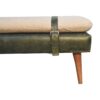 Buffalo - Hide Leather Bench - Olive Green - Image 8