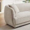 Larisa - Mid-Century Modern Linen Sofa - Cream - Image 7