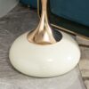 Modern Small Round Side Table For Small Spaces Carbon Steel Cocktail Table - Milk White - Image 9
