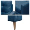 Contemporary Tufted Back Accent Chair With High Density Foam Support - Blue - Image 7