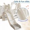Versatile Toddler Slide With 11 - 1 Activity Center - Gray / Ivory - Image 6