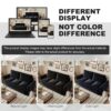 Pull Out Sofa Bed, 3 Seat Convertible Sleeper Sofa With 2 In 1 Pillow And Blanket Set Multifunctional Velvet Loveseat Bed - Black - Image 15