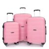 Hardshell Suitcase Spinner Wheels Pp Luggage Sets Lightweight Durable Suitcase With Tsa Lock, 3 Piece Set (20/24/28) - Pink - Image 6