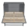 Queen Size Murphy Bed With Large Drawers - Brushed Gray - Image 3