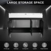 Freestanding Bathroom Vanity With Resin Sink And Storage Cabinet - Dark Oak - Image 6
