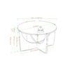 Contemporary Open Arch Base Round Coffee Table - Cerused Ash - Image 5