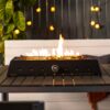 28" Tabletop Fire Pit, Propane Gas Fire Pit With Quick Connect Joint, Glass Wind Guard And Lava Rock, Outdoor Portable Tabletop Fire Pit - Black - Image 9