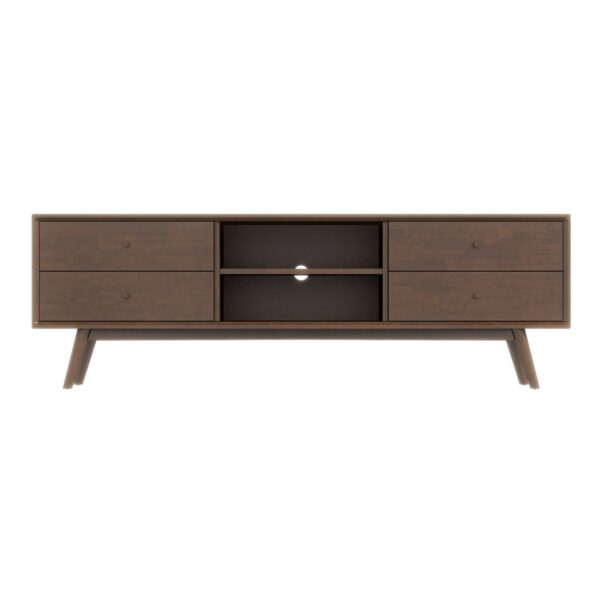 Caroline - Mid-Century Modern Style TV Stand Up To 72" - Brown / Dark Brown
