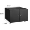 26" Office Furniture Copier Cabinet 2 Door Steel Copier Stand Mobile Pedestal File Printer Stand - Black - Image 16