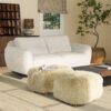 Enchante - New Zealand Sheepskin Rectangular Accent Ottoman - Taupe / Natural - Image 10