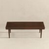 Mia - Mid-Century Modern Bench - Dark Brown - Image 3