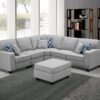 Sonoma - 6 Piece Modular L-Shape Sectional Sofa With Ottoman - Light Gray - Image 5