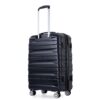 Luggage Set Of 5 Pieces, Expandable Hard Pc Luggage Set With Tsa Lock For Rotating Wheels, Lightweight Rolling Luggage - Black - Image 13