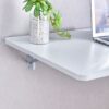 Laundry Room, Folding Table Wall Mounted Folding Table For Small Spaces, Fold Down Desk, Workbench, Addition To Garage & Shed - White - Image 10