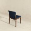 Laura - Linen Dining Chair (Set of 2) - Dark Blue / Dark Brown - Image 6