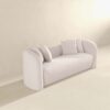 Mason - Mid-Century Modern Luxury Tight Back Curvy Couch - White - Image 3
