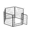 53.94" 6 Panels Heavy Duty Metal Playpen With Door, Dog Fence Pet Exercise Pen For Outdoor, Indoor - Black - Image 6