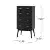 Wilbur - Faux Wood And Rubberwood 4 Drawer Dresser - Black - Image 3