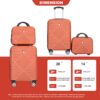 2 Piece Luggage Sets Lightweight Suitcase, Spinner Wheels, (20/14) - Dark Orange - Image 3