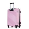 3 Piece Luggage Sets Lightweight Suitcase With Two Hooks, Spinner Wheels, (20/24/28) - Pink - Image 5
