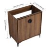 30" Bathroom Vanity Freestanding Cabinet With 2 Doors - Brown - Image 3