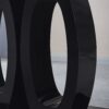 Contemporary Double Pedestal Dining Table, Tempered Glass Top With Base - Black - Image 6