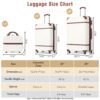 Hardshell Luggage Sets 3 Pieces 20" / 28" Luggages And Cosmetic Case Spinner Suitcase With Tsa Lock Lightweight - White - Image 2