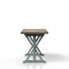 X Based Counter Height Casual Dining Table - Aqua Blue - Image 3
